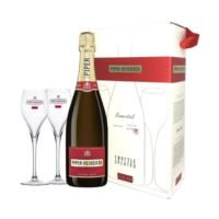 CHAMPAGNE PIPER-HEIDSIECK BRUT ESSENTIAL CL.75 12°+ 2 FLUTES C/ASTUCCIO